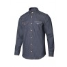 CAMISA VELILLA EN TEJIDO DENIM STRETCH DE MANGA LARGA PARA HOMBRE